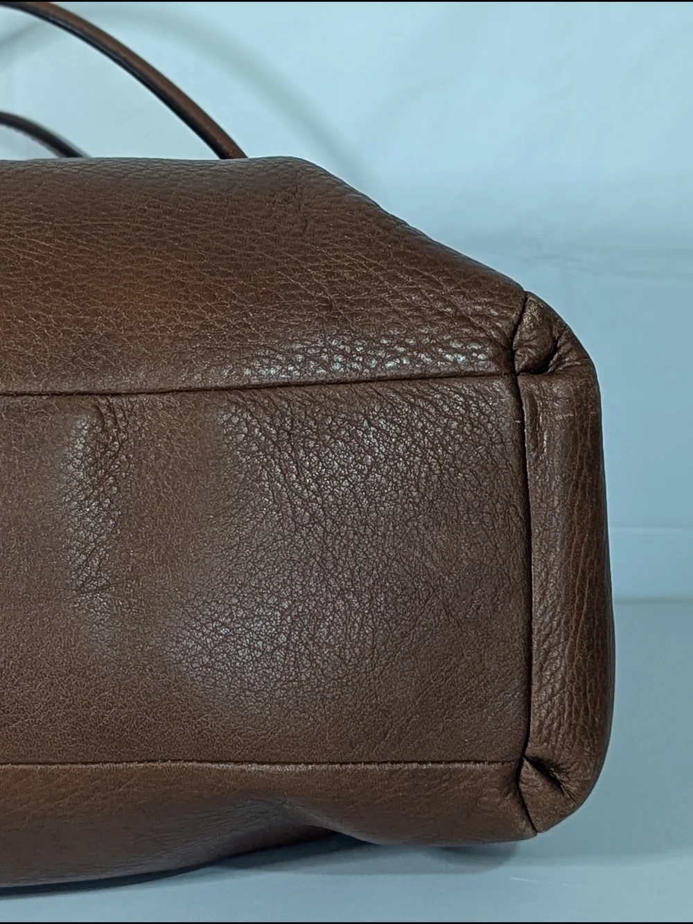 Coach Pebbled Leather Large Hobo Shoulder Bag Brown Slouchy Tote Purse F13669